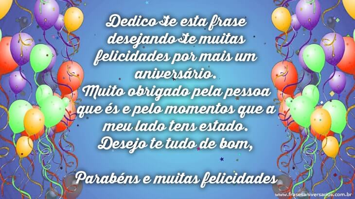 Parabéns e muitas felicidades