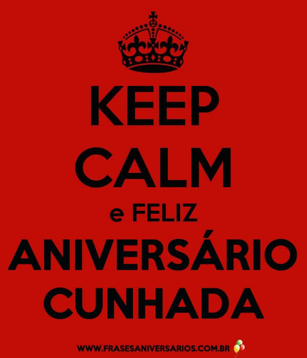 Feliz aniversário cunhada