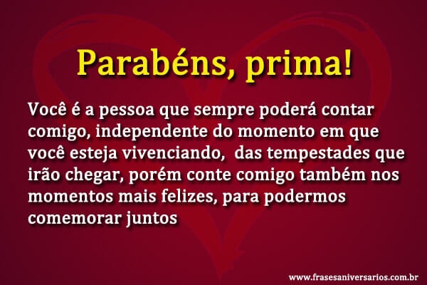 Featured image of post Parab ns Para Prima Frases mensagens textos e poemas parab ns prima no pensador