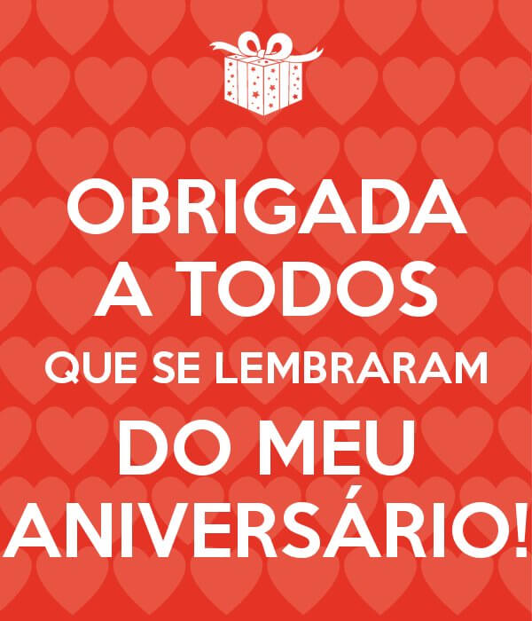 Agradecimento de aniversário