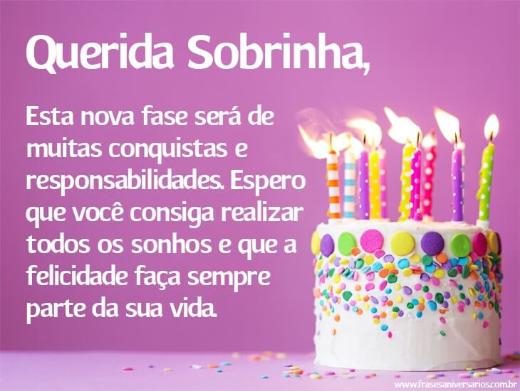 Feliz 18 anos, sobrinha