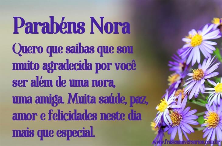 Parabéns nora