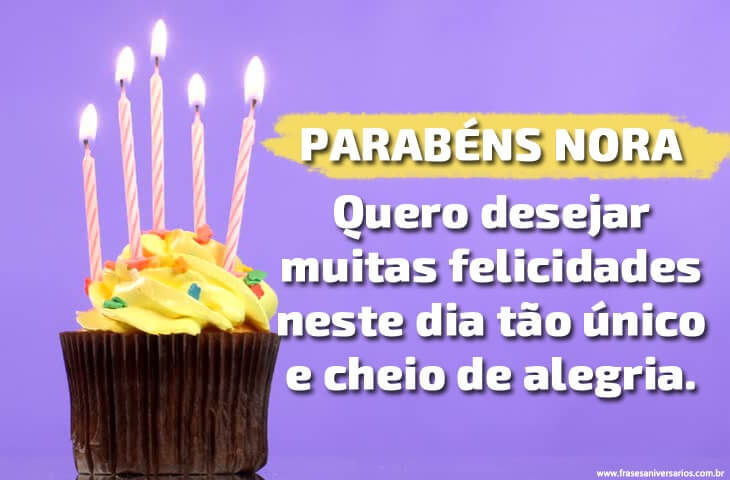 Mensagem de Aniversário para Nora