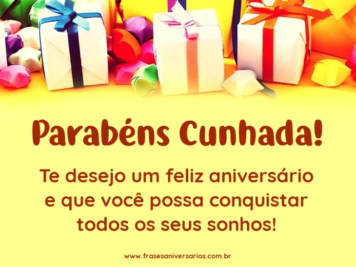 Parabéns Cunhada